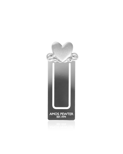 HEART BOOKMARK -  - Amos Pewter