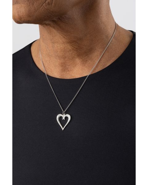 OPEN HEART NECKLACE -  - Amos Pewter