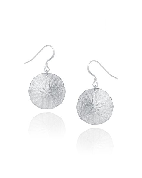 SAND DOLLAR EARRINGS -  - Amos Pewter