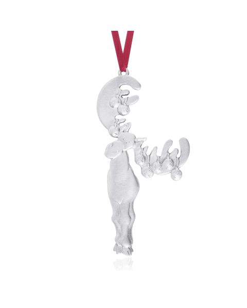 MERRY CHRISTMOOSE ORNAMENT -  - Amos Pewter