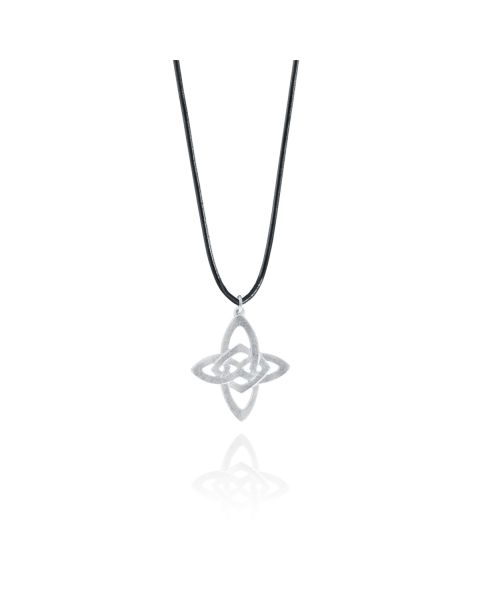 KNOTTED CROSS CHOKER -  - Amos Pewter