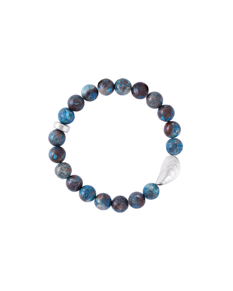MUSSEL BEADED BRACELET -  - Amos Pewter