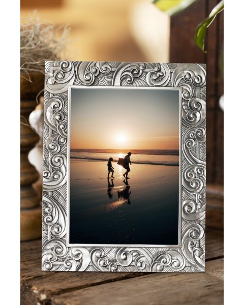 WAVE PICTURE FRAME, 5 x 7 -  - Amos Pewter