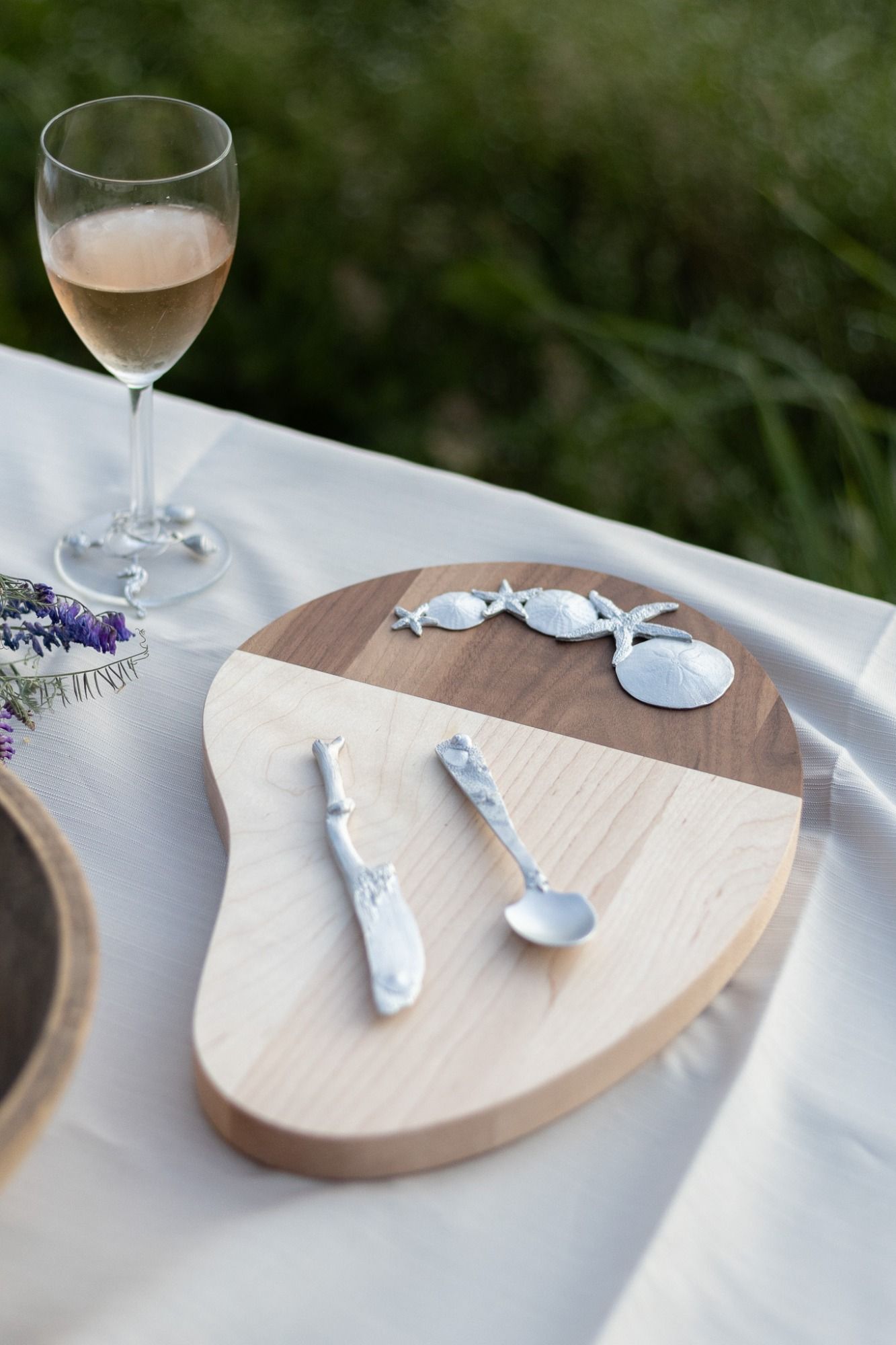 BEACH TREASURE CHEESE BOARD -  - Amos Pewter