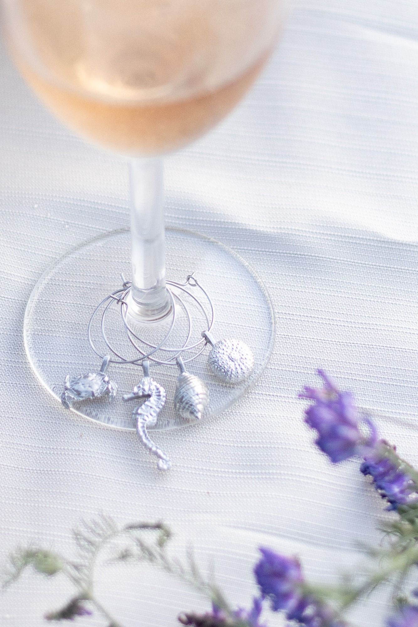 SEASHORE WINE CHARMS -  - Amos Pewter