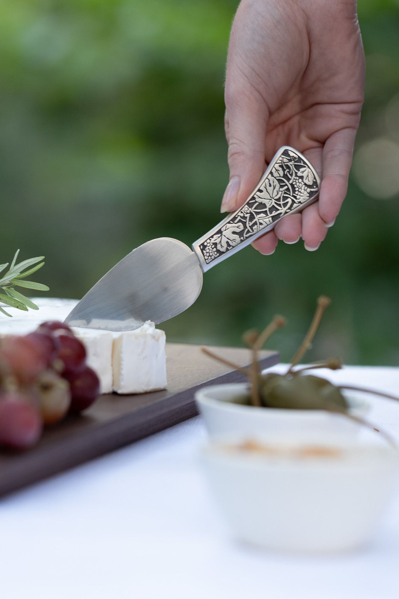 VINEYARD CHEESE SPREADER -  - Amos Pewter