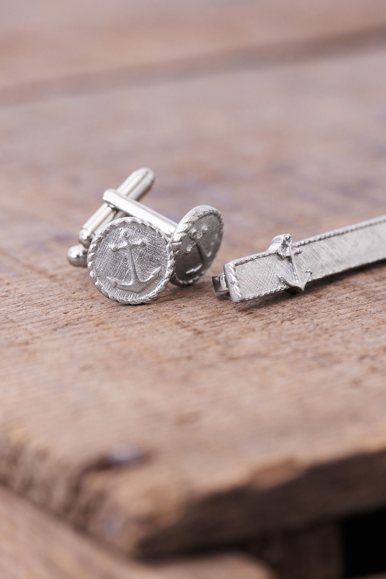 ANCHOR CUFF LINKS -  - Amos Pewter