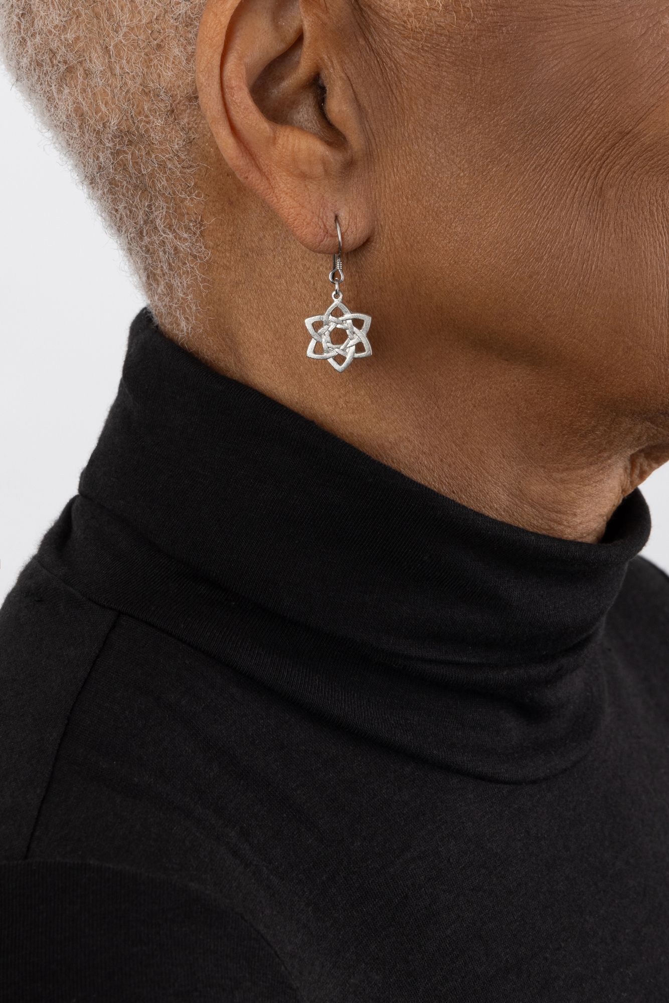 CELTIC ROSE EARRINGS -  - Amos Pewter