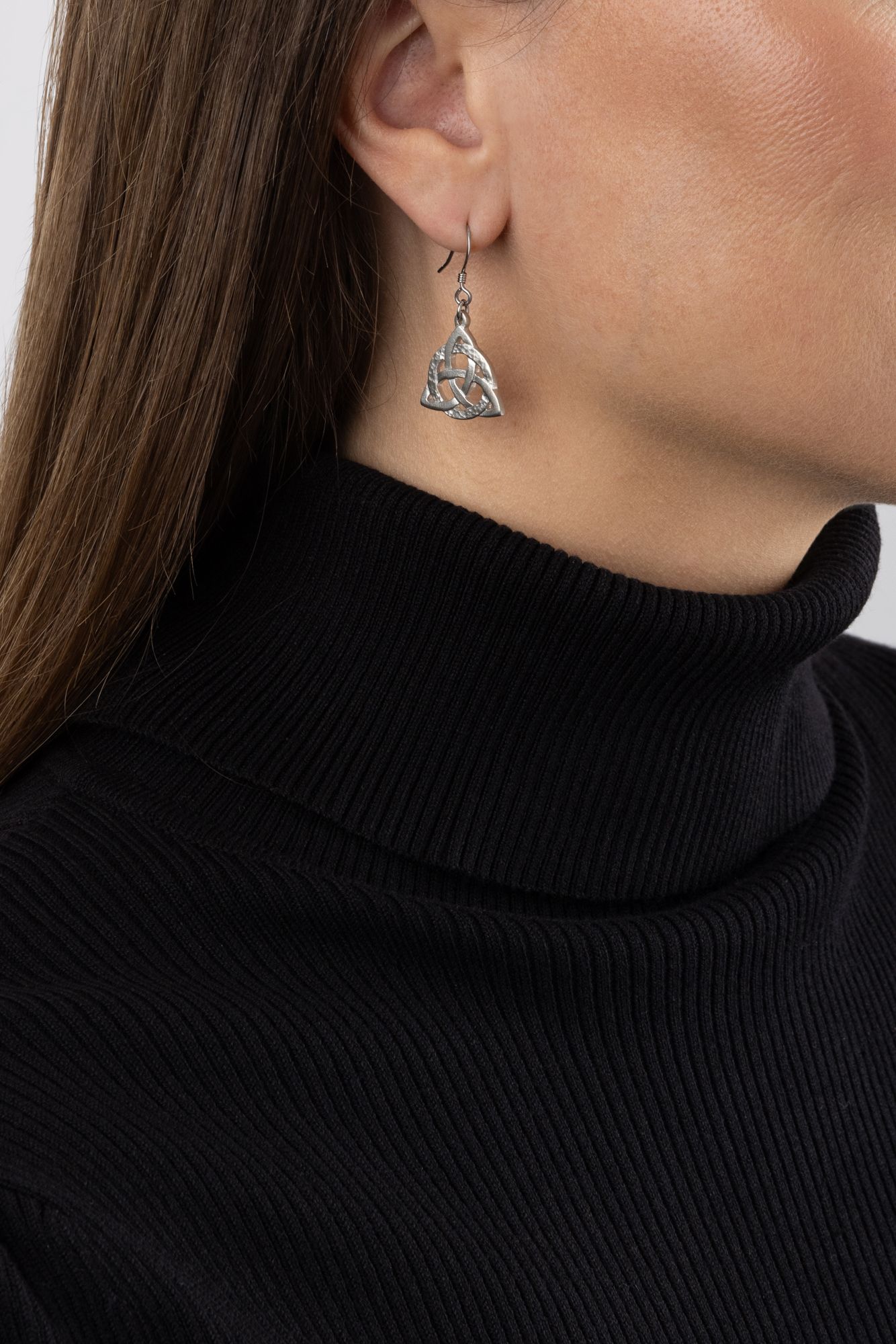 CELTIC TRINITY EARRINGS -  - Amos Pewter