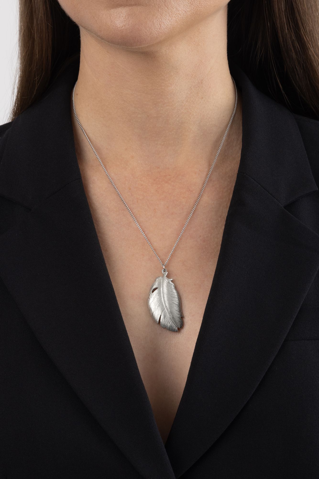 FEATHER NECKLACE -  - Amos Pewter