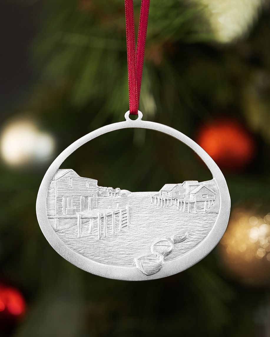 FISHING VILLAGE ORNAMENT -  - Amos Pewter