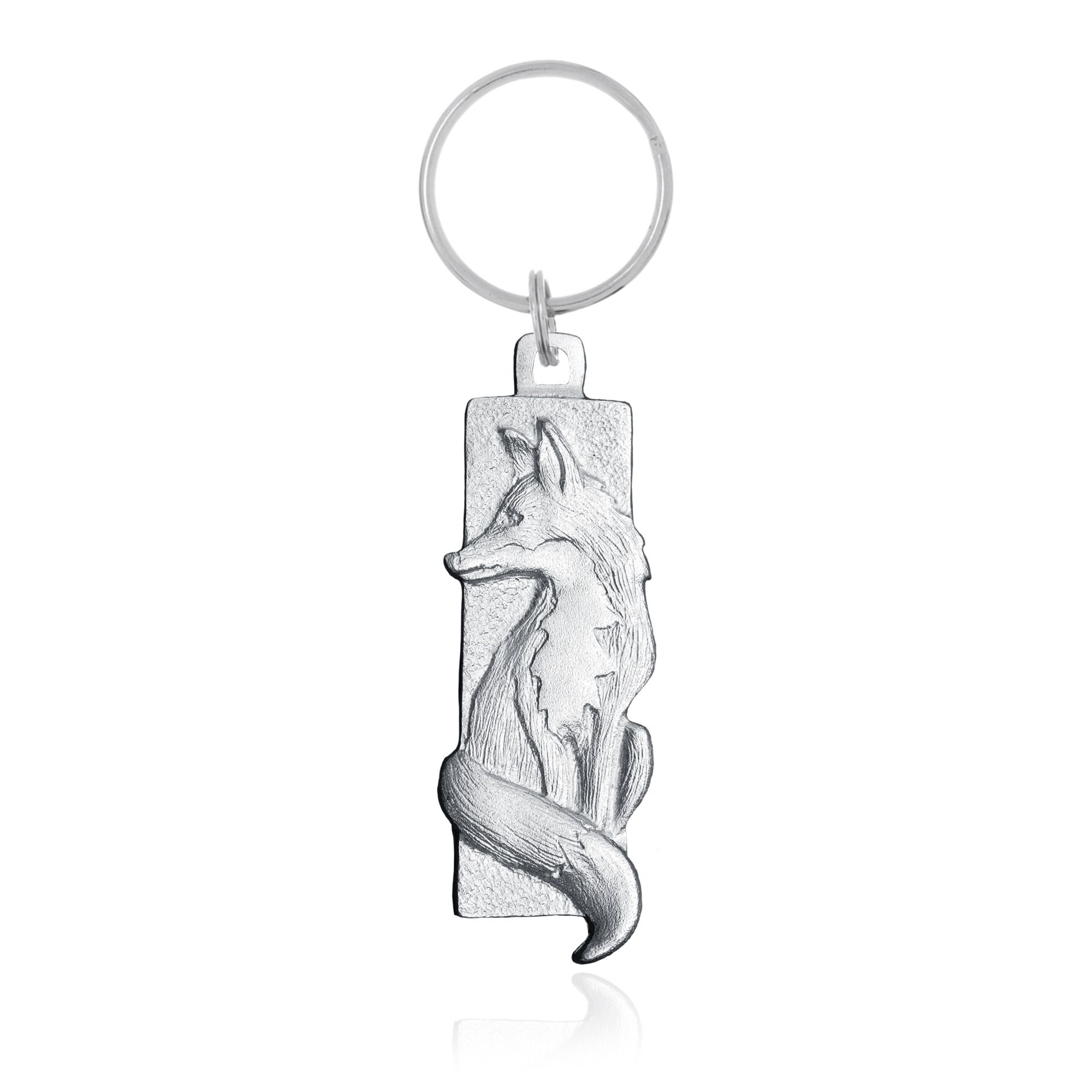 FOX KEY RING - - Amos Pewter