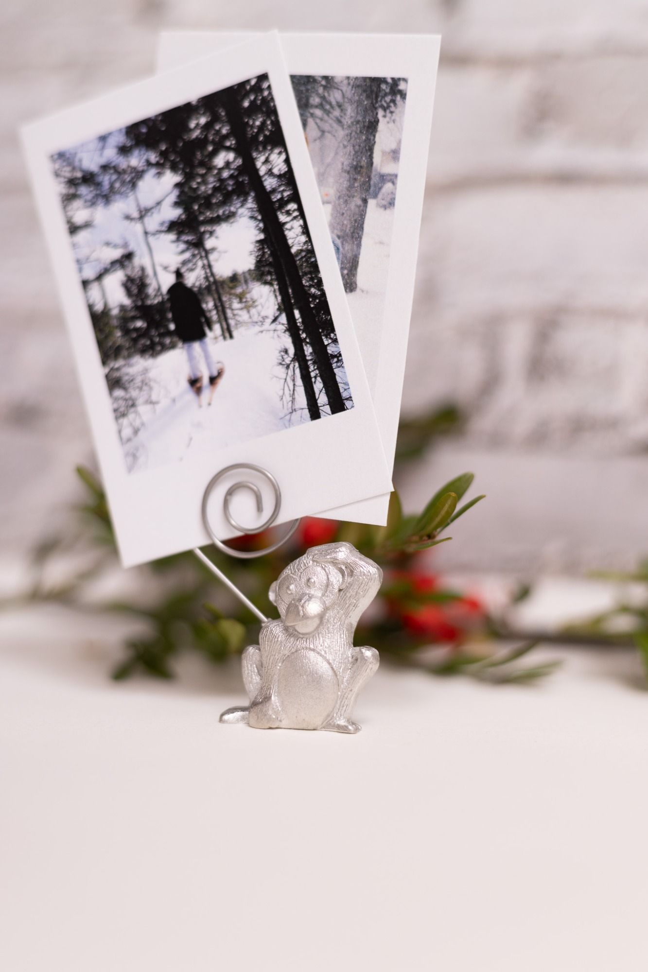 MONKEY MINI PICTURE HOLDER -  - Amos Pewter