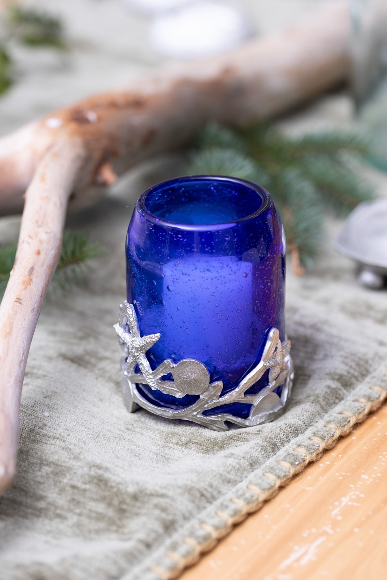 BEACH TREASURE VOTIVE CANDLE HOLDER -  - Amos Pewter