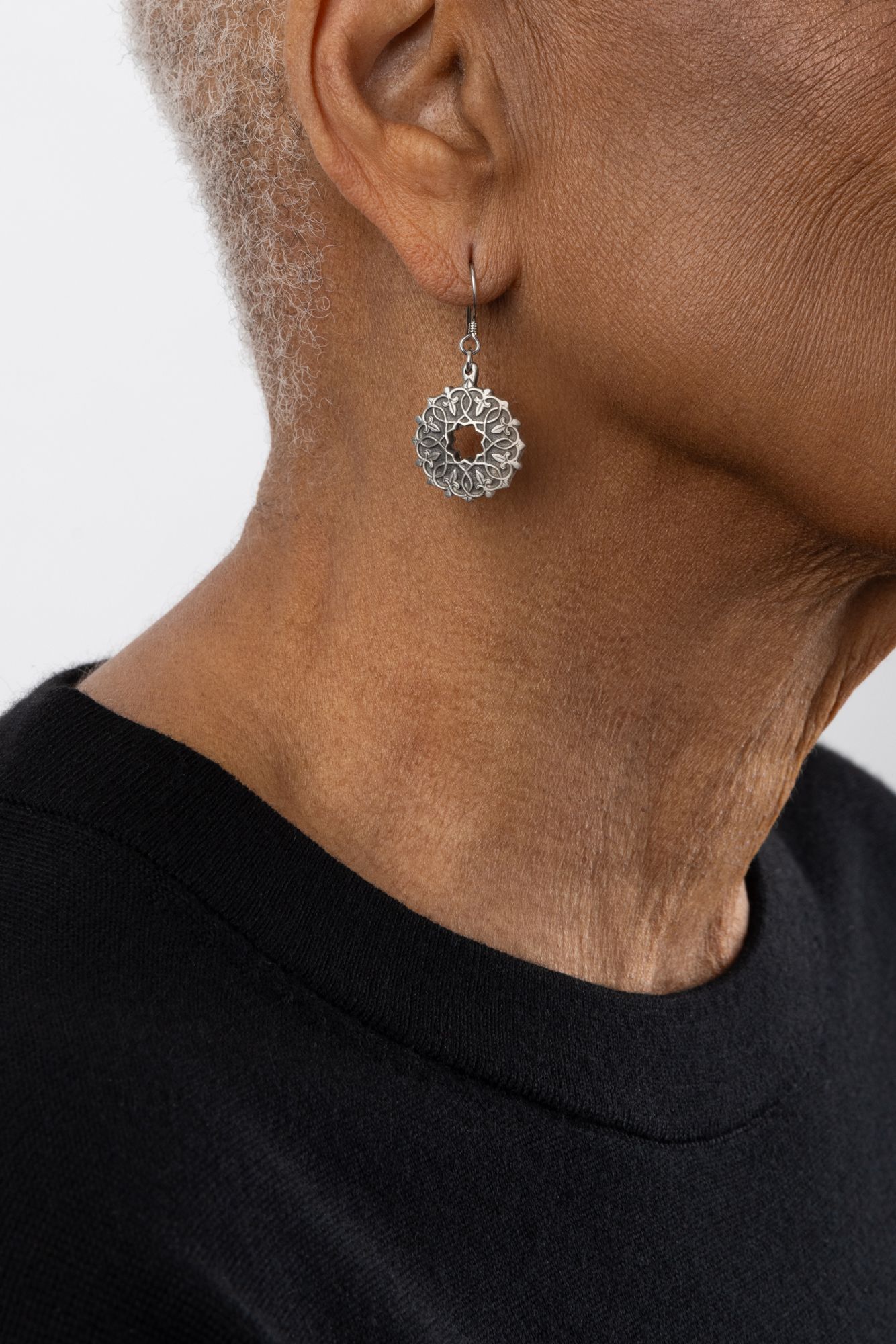 KALEIDOSCOPE EARRINGS -  - Amos Pewter