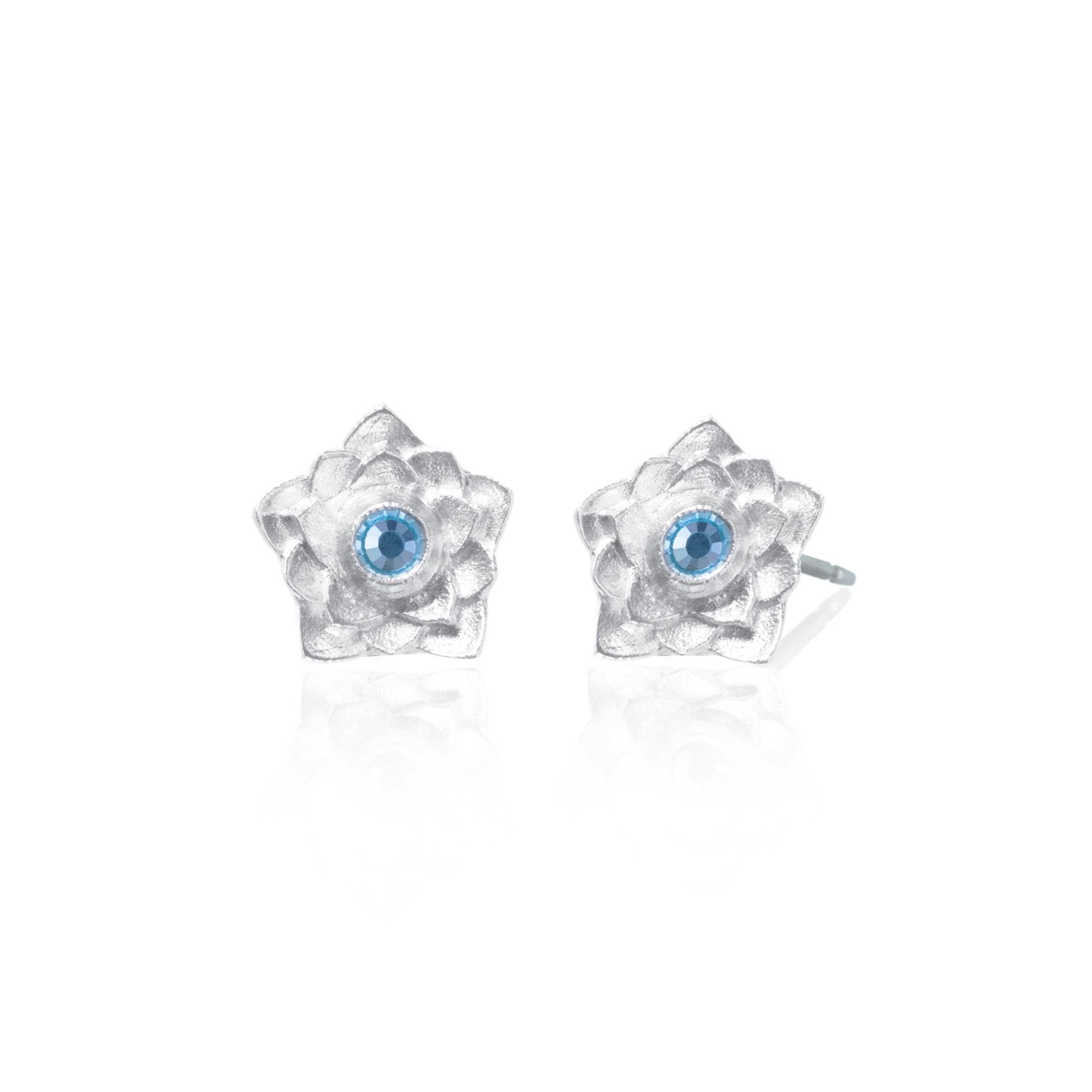 LOTUS EARRINGS -  - Amos Pewter