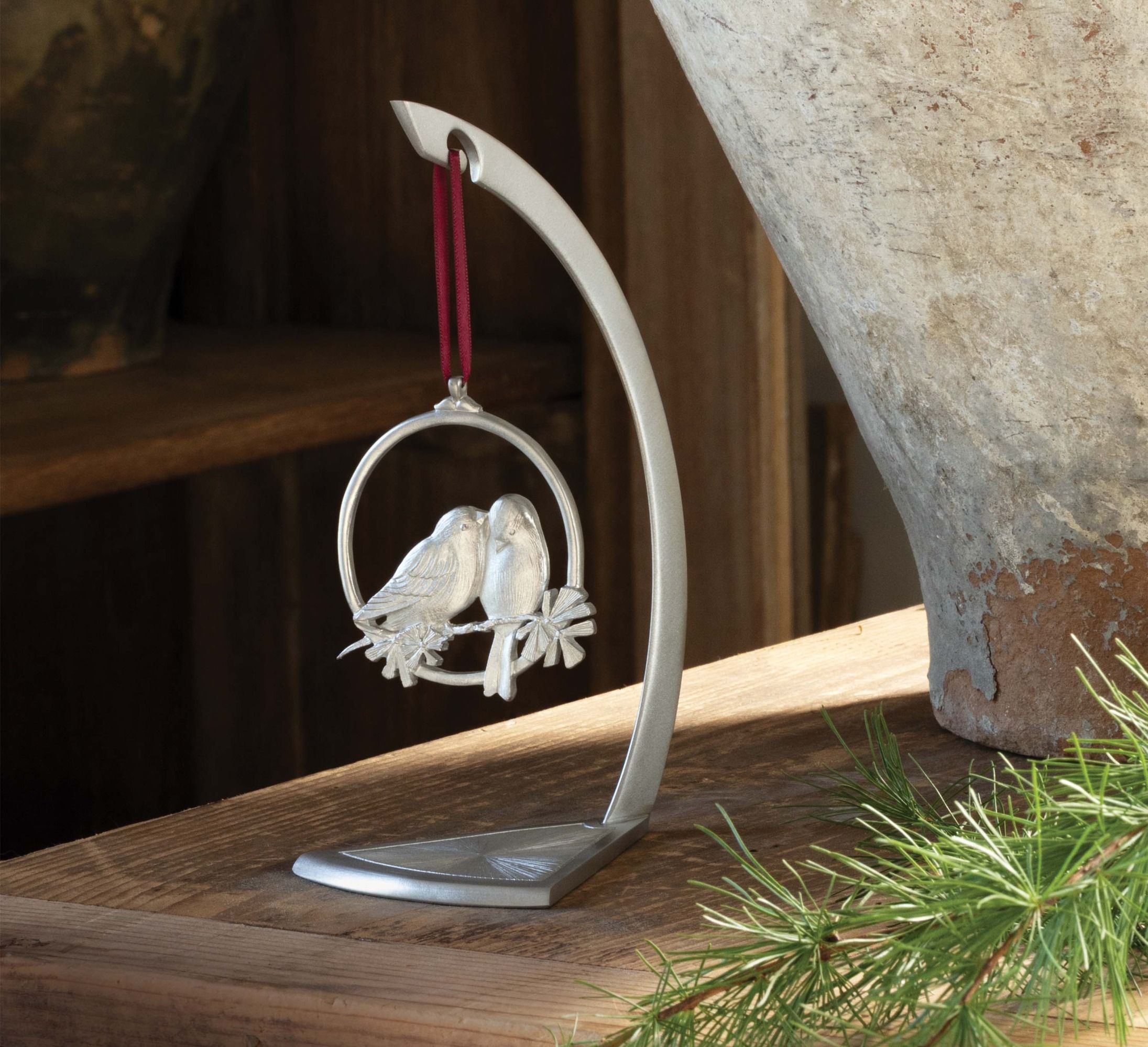 WINTER BIRDS COLLECTOR ORNAMENT 1982 -  - Amos Pewter