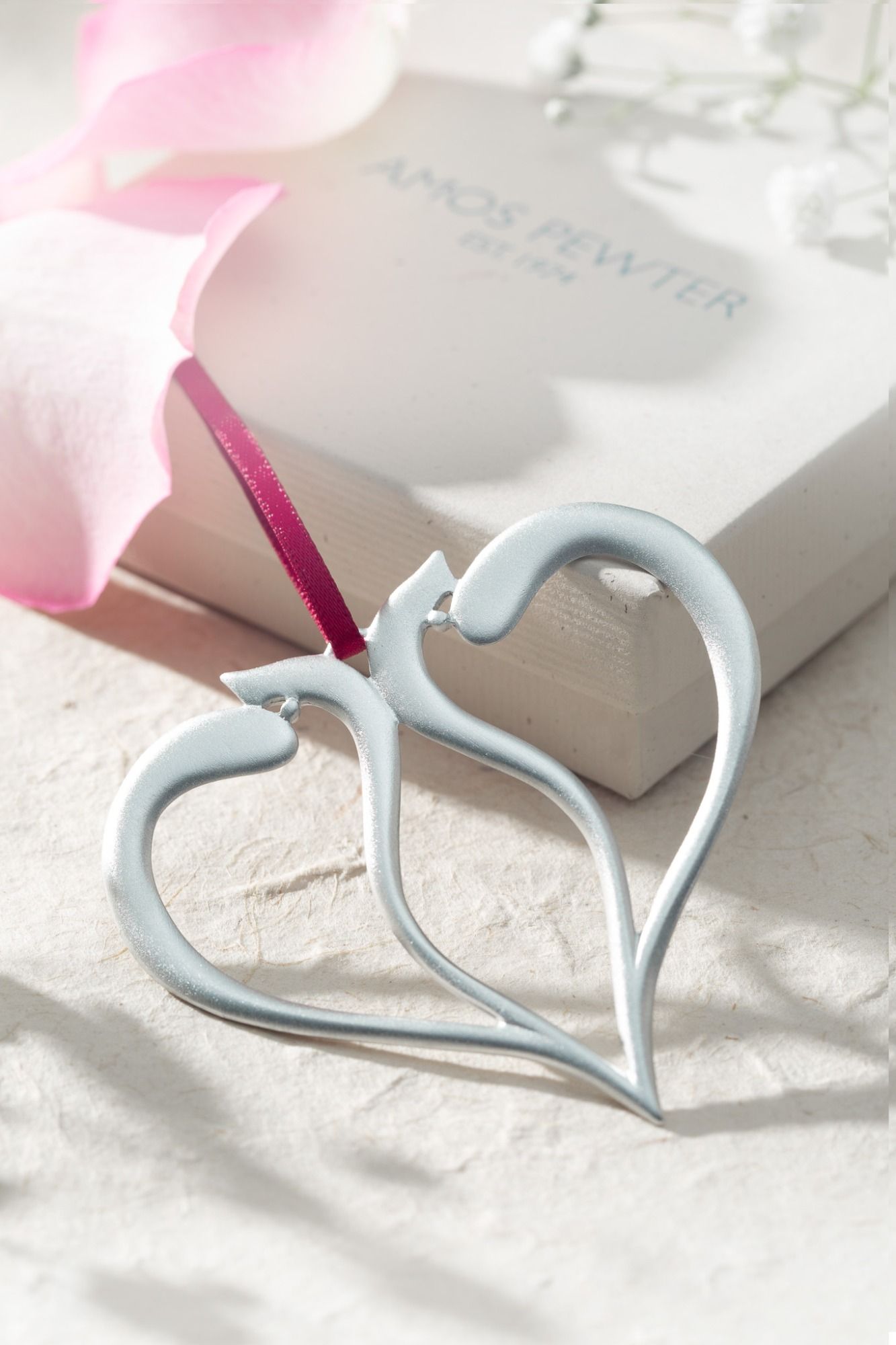 HEART COLLECTOR ORNAMENT 2000 -  - Amos Pewter