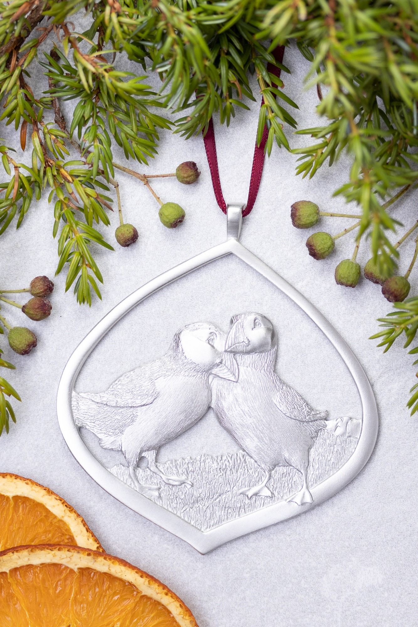PUFFINS COLLECTOR ORNAMENT 2022 -  - Amos Pewter