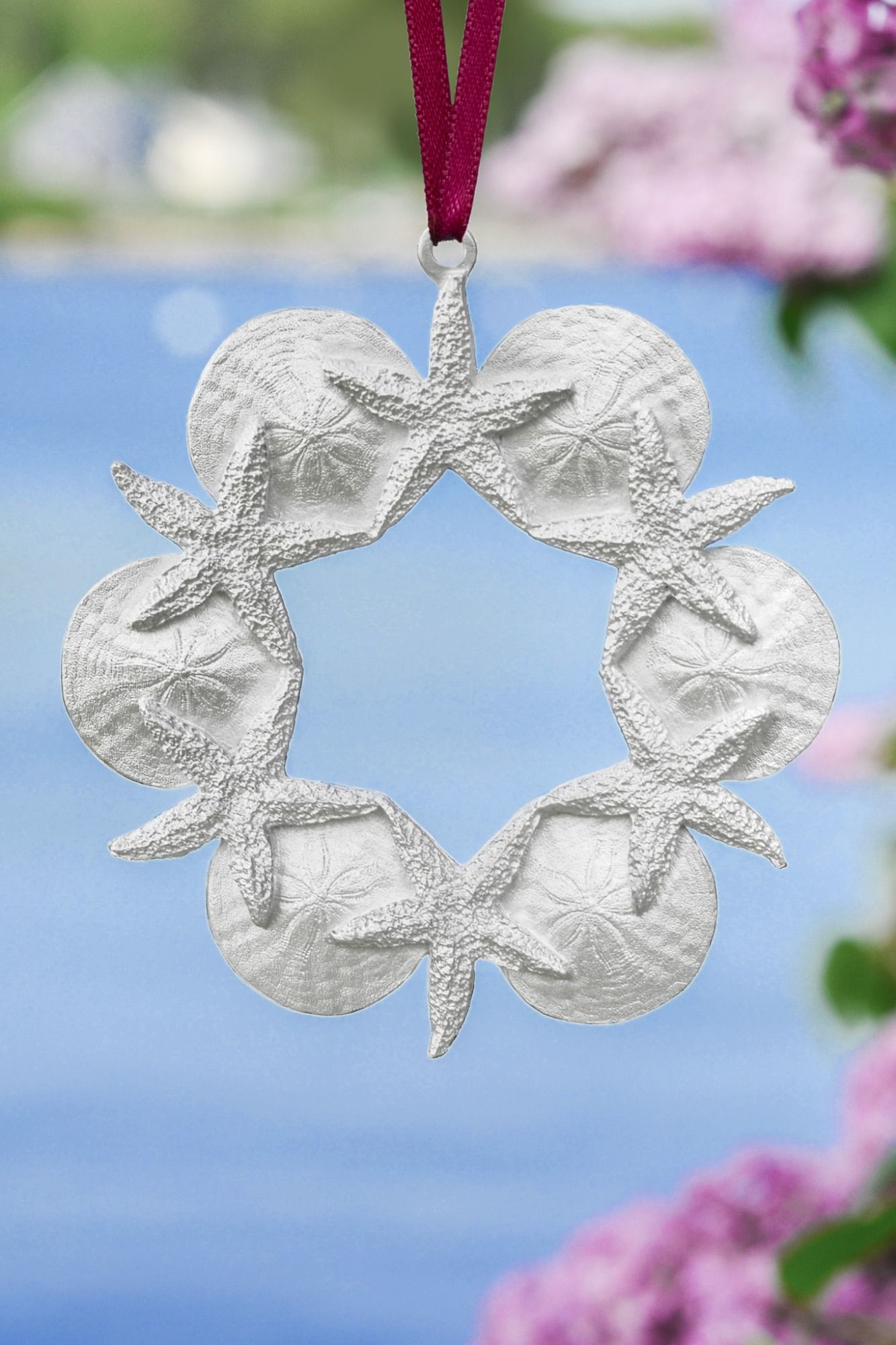 SEA WREATH COLLECTOR ORNAMENT 2003 -  - Amos Pewter