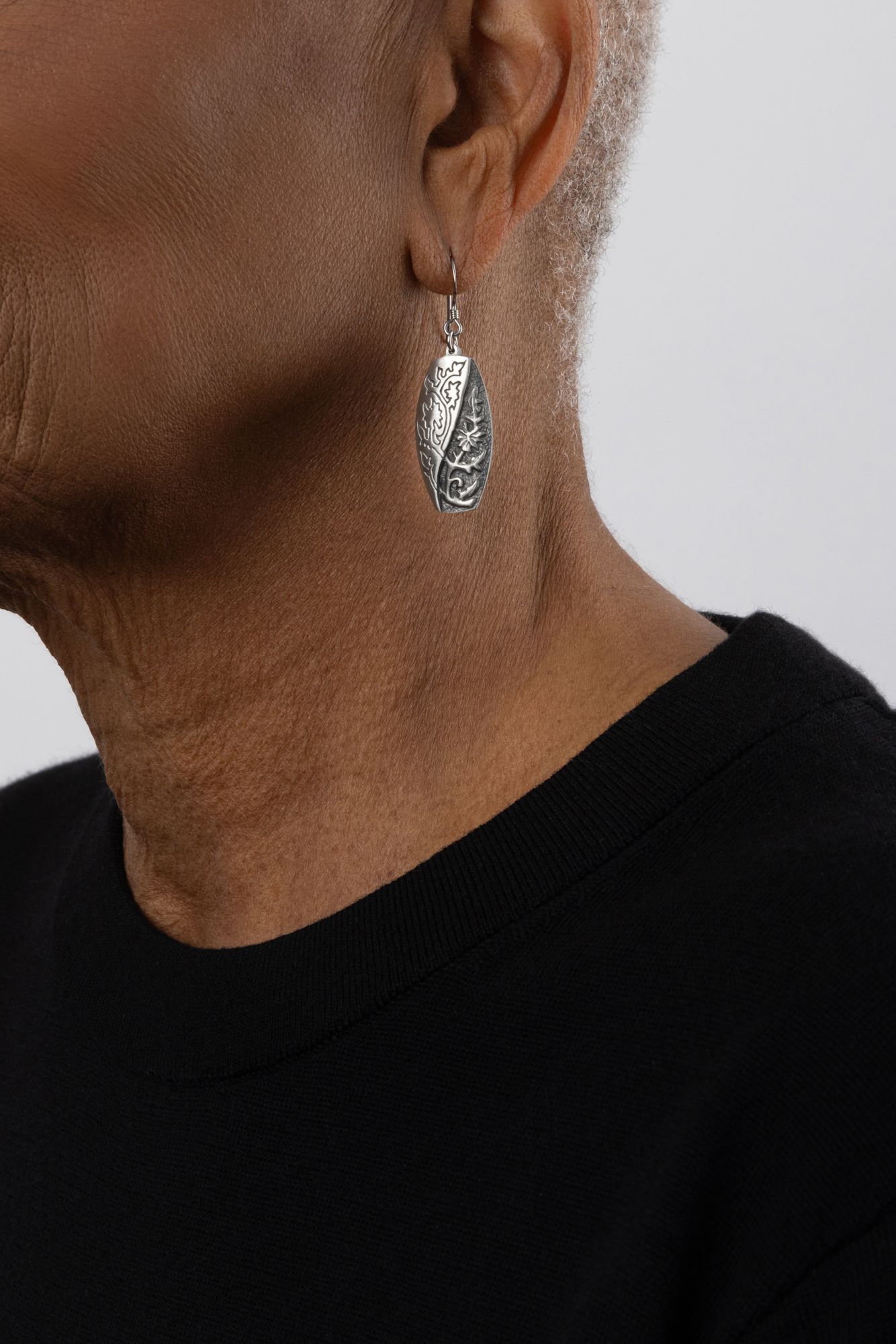 TAPESTRY EARRINGS -  - Amos Pewter
