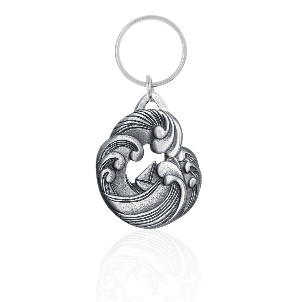 WAVE KEY RING -  - Amos Pewter