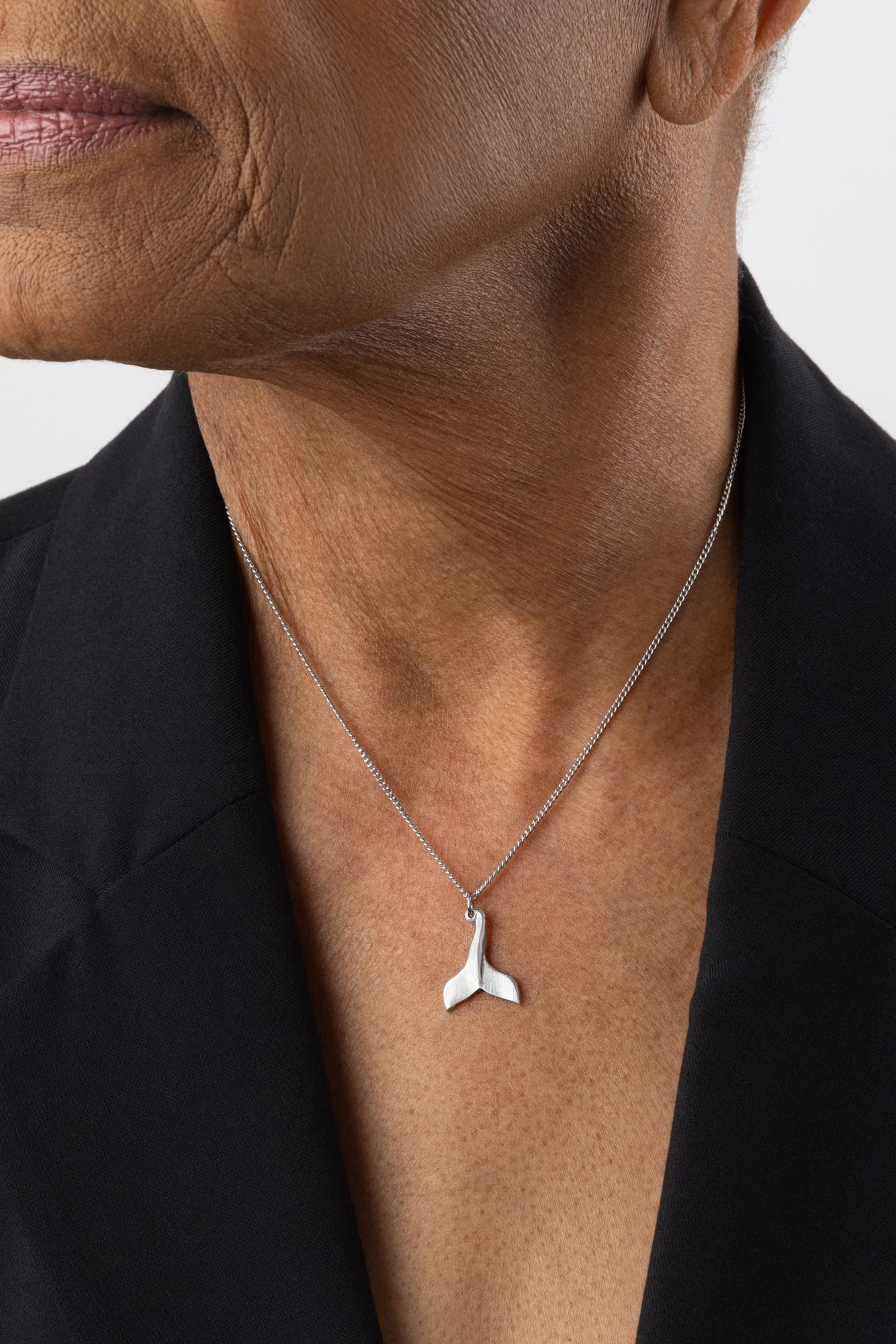 WHALE TAIL NECKLACE -  - Amos Pewter