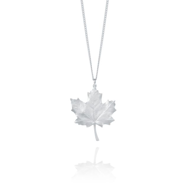 MAPLE LEAF NECKLACE -  - Amos Pewter