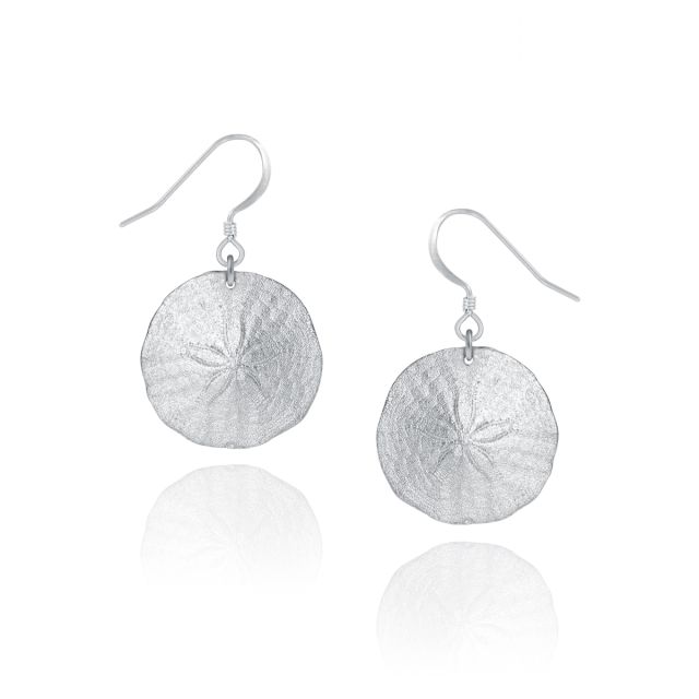 SAND DOLLAR EARRINGS -  - Amos Pewter