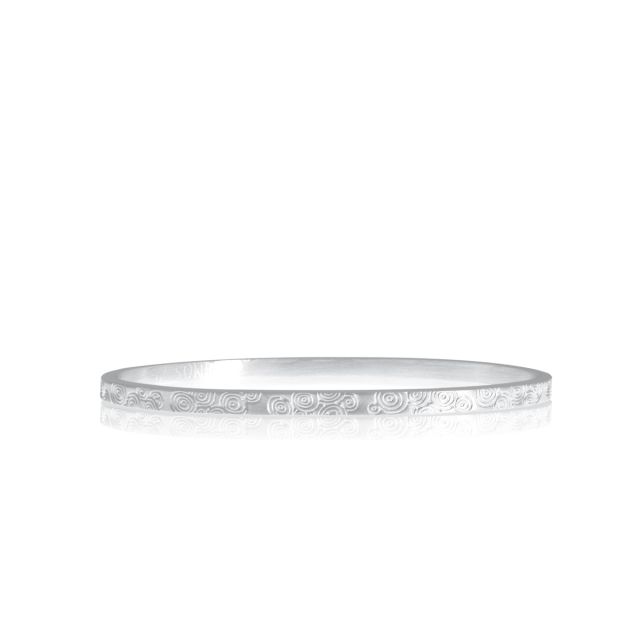 GRAFFITI CIRCLE BANGLE -  - Amos Pewter