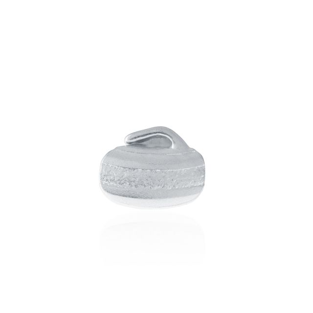 CURLING STONE LAPEL PIN -  - Amos Pewter