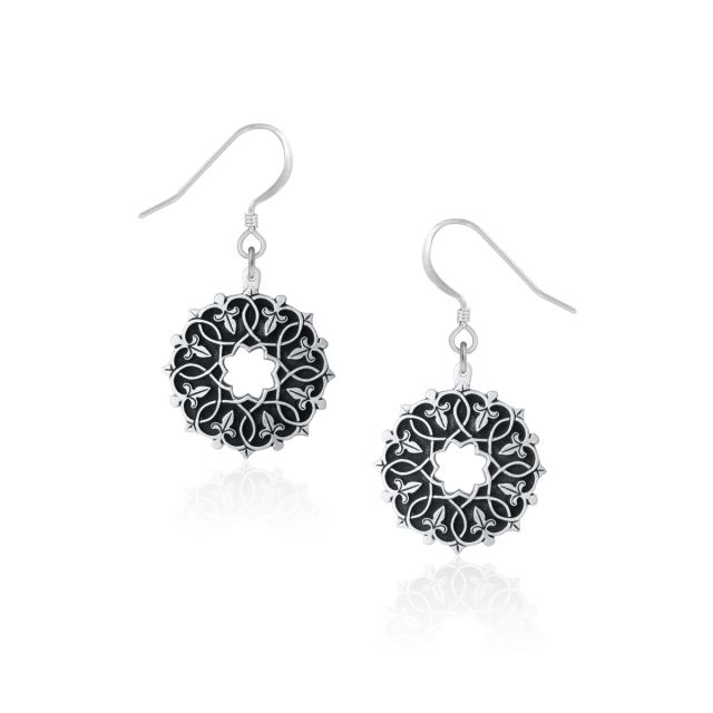 KALEIDOSCOPE EARRINGS -  - Amos Pewter