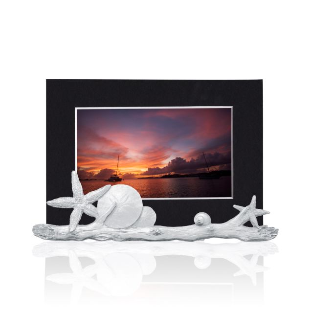 BEACH TREASURE DRIFTWOOD PICTURE HOLDER -  - Amos Pewter