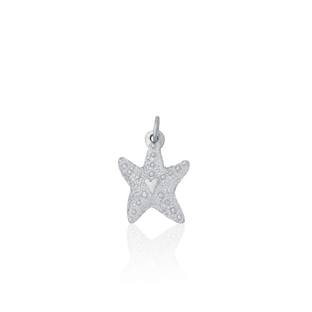 STARFISH HEART CHARM -  - Amos Pewter