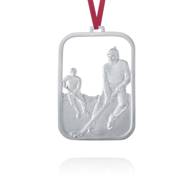 HOCKEY ORNAMENT -  - Amos Pewter