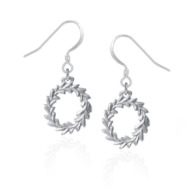 WREATH EARRINGS -  - Amos Pewter
