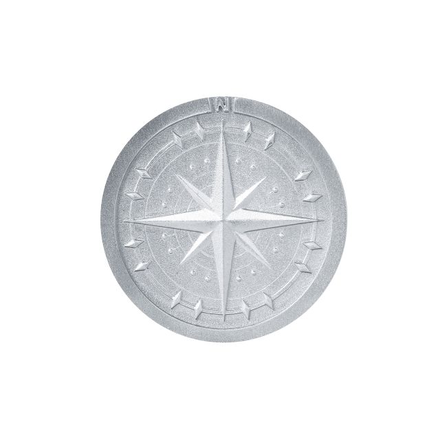 COMPASS ROSE GOLF BALL MARKER -  - Amos Pewter