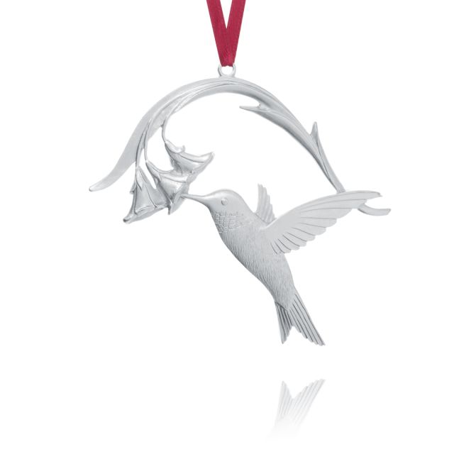 HUMMINGBIRD COLLECTOR ORNAMENT 2002 -  - Amos Pewter