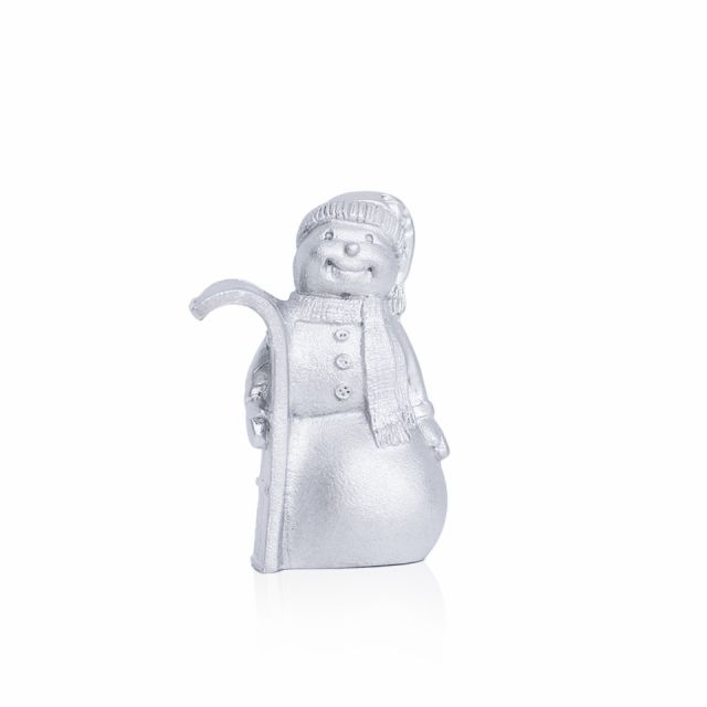 SNOWMAN WITH TOBOGGAN -  - Amos Pewter