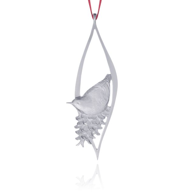 NUTHATCH COLLECTOR ORNAMENT 1986 -  - Amos Pewter