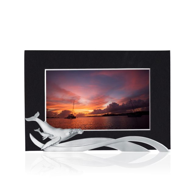 HUMPBACK WHALES PICTURE HOLDER -  - Amos Pewter