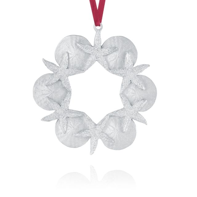 SEA WREATH COLLECTOR ORNAMENT 2003 -  - Amos Pewter
