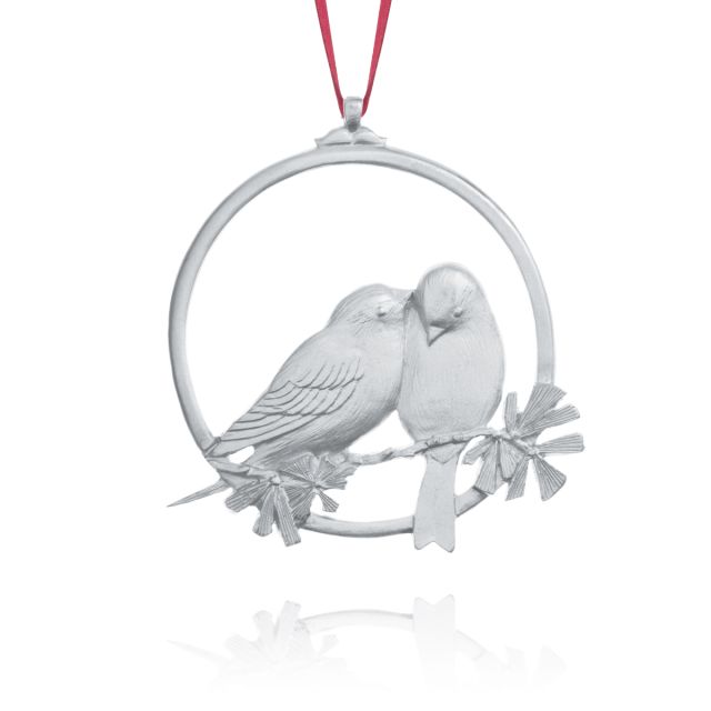 WINTER BIRDS COLLECTOR ORNAMENT 1982 -  - Amos Pewter