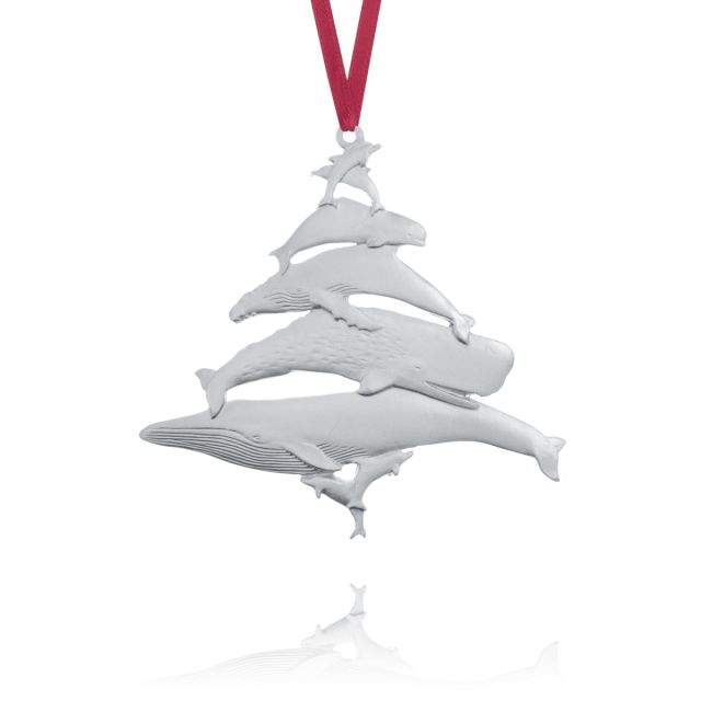 WHALES COLLECTOR ORNAMENT 1994 -  - Amos Pewter