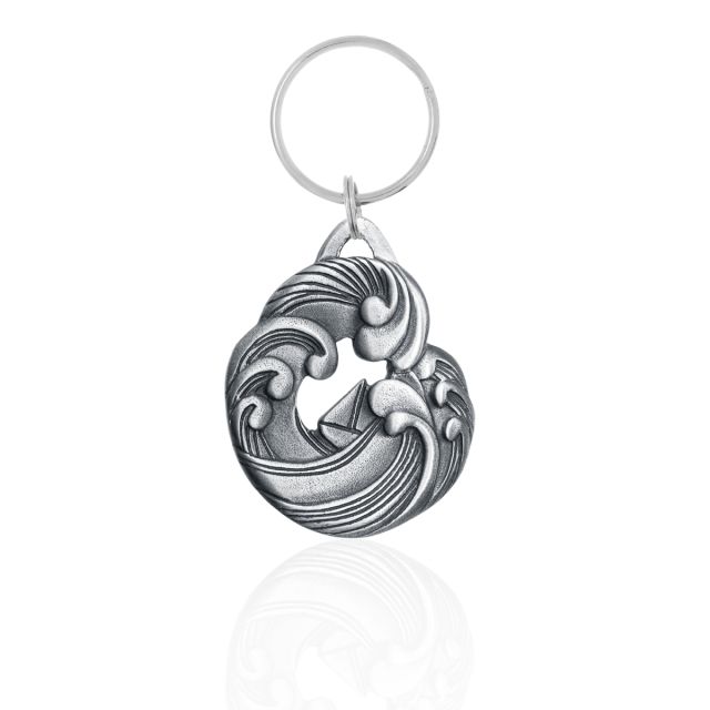 WAVE KEY RING -  - Amos Pewter