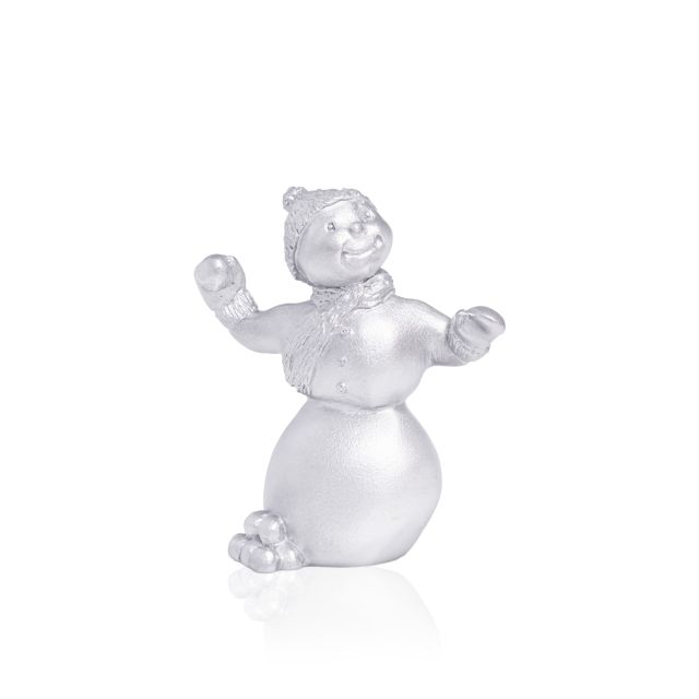 SNOWMAN WITH SNOWBALL -  - Amos Pewter