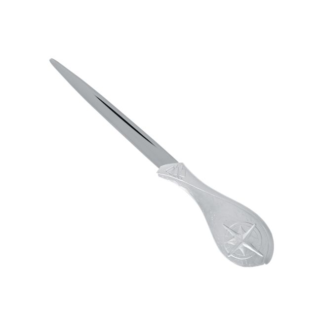 COMPASS ROSE LETTER OPENER -  - Amos Pewter
