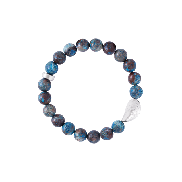 MUSSEL BEADED BRACELET -  - Amos Pewter