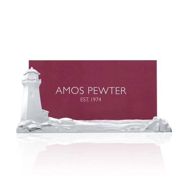 PEGGY'S COVE BUSINESS CARD HOLDER -  - Amos Pewter