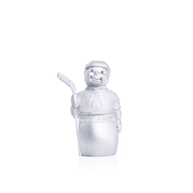SNOWMAN WITH HOCKEY STICK -  - Amos Pewter